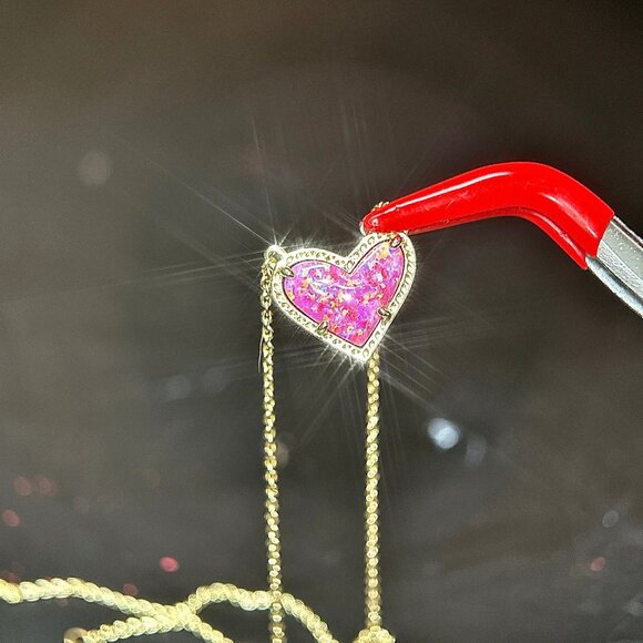 Kendra Scott Pink Heart Necklace - Picture 3 of 5